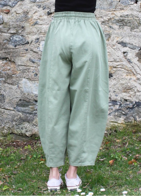 YAKU Gabardin Yeşil Pantolon